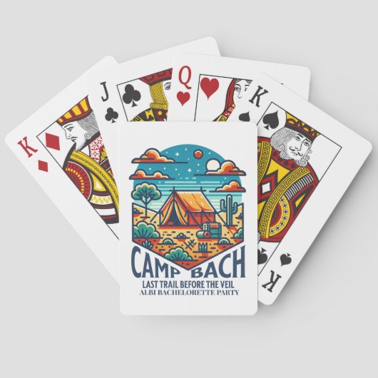 Bachkamp laatste pad sinaasappel blauw pokerkaarten (Achterkant)