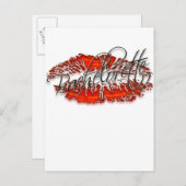 Bachlorette en haar partijpersoneel uitnodiging briefkaart (Voorkant / Achterkant)