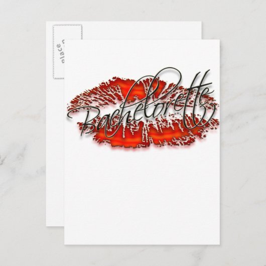 Bachlorette en haar partijpersoneel uitnodiging briefkaart (Voorkant / Achterkant)