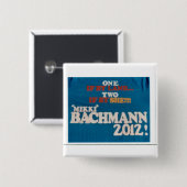 BACHMANN_2012-ontwerp Vierkante Button 5,1 Cm (Voorkant /achterkant)