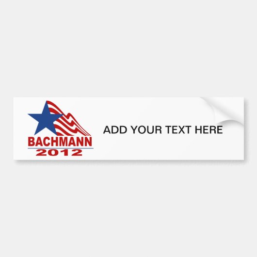 Bachmann voor President 2012 Bumpersticker (Voorkant)
