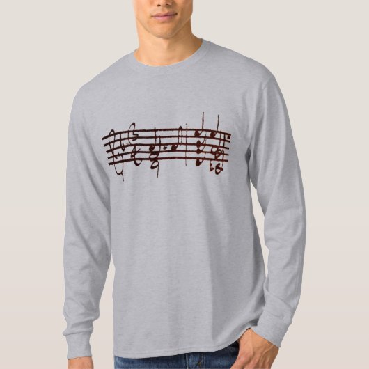Bach's Chaconne for Violin - eerste twee maatregel T-shirt (Voorkant)
