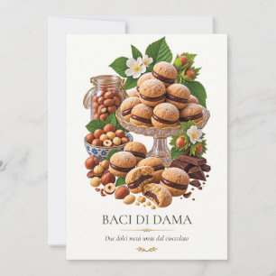 Baci di Dama – Vintage Italiaans dessert Kaart