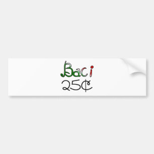 Baci (Kussen) 25 Cent Bumpersticker