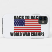 Back 2 Back World War Champs US Flag iPhone 5 Hoes (Achterkant (horizontaal))