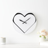 Back and white - Herz ♥ Heart Grote Klok (Huis)