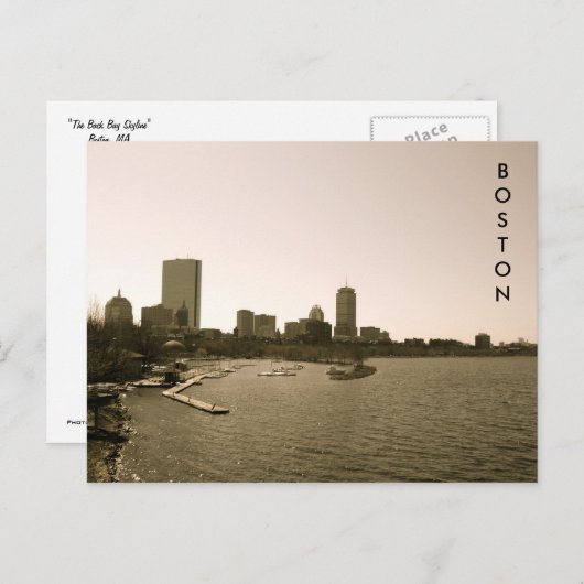 Back Bay Skyline Briefkaart (Voorkant / Achterkant)