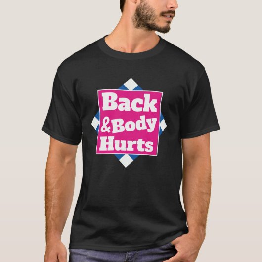 Back Body Hurts Quote Workout Gym Top (Voorkant)