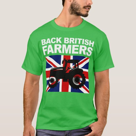 Back British Farmers Support UK Farming T-shirt (Voorkant)