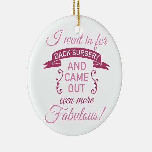 Back Chirurgie nog steeds Fabulair Keramisch Ornament (Rechts)