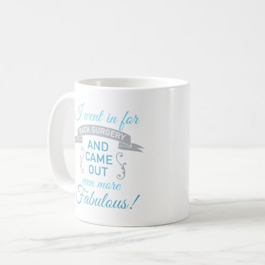 Back Chirurgische ingreep Fabulous Recovery (blauw Koffiemok (Voorkant links)