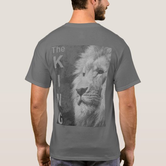 Back Design Elegant Moderne Pop Art Lion Head-Mann T-shirt (Achterkant)