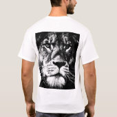Back Design Moderne Pop Art Lion Face Sjabloon Man T-shirt (Achterkant)