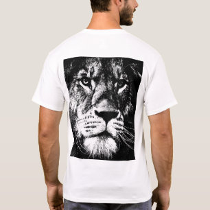 Back Design Moderne Pop Art Lion Face Sjabloon Man T-shirt