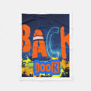 “back Door Chemistry” Design Chiffon Top  Fleece Deken