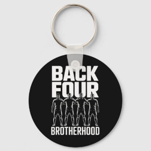 Back Four Brotherhood Team Eenheid Speler Ploeg Vo Sleutelhanger