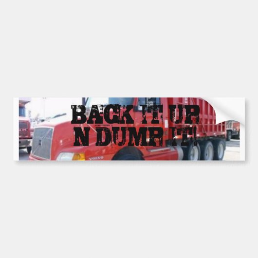 BACK HET IN DUMP! BUMPERSTICKER (Voorkant)