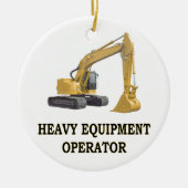 BACK HOE KERAMISCH ORNAMENT (Voorkant)