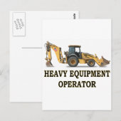BACK-HOE-LADER BRIEFKAART (Voorkant / Achterkant)