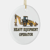 BACK-HOE-LADER KERAMISCH ORNAMENT (Rechts)
