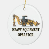 BACK-HOE-LADER KERAMISCH ORNAMENT (Links)