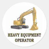 BACK HOE RONDE STICKER (Voorkant)