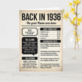 Back in 1936, 90th Birthday Card, Custom Name Kaart (Gele Bloem)