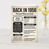 Back in 1956, 70th Birthday Card, Custom Name Kaart (Gele Bloem)