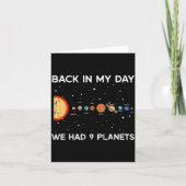 Back In My Day We Had 9 Planets Funny Galaxy Space Kaart (Voorkant)