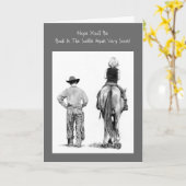 Back In The Saddle beroemd gemaakt door Get Well:  Kaart (Gele Bloem)