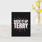 Back It Up Terry - Grappig 4 juli vuurwerk Kaart (Gele Bloem)