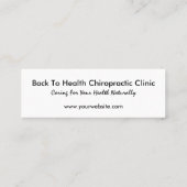 Back Logo Mini Chiropractic Referral Visitekaartje (Achterkant)