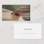 Back Massage foto - duim Afsprakenkaartje (Voorkant / Achterkant)