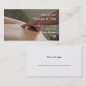 Back Massage foto - duim Afsprakenkaartje (Voorkant / Achterkant)