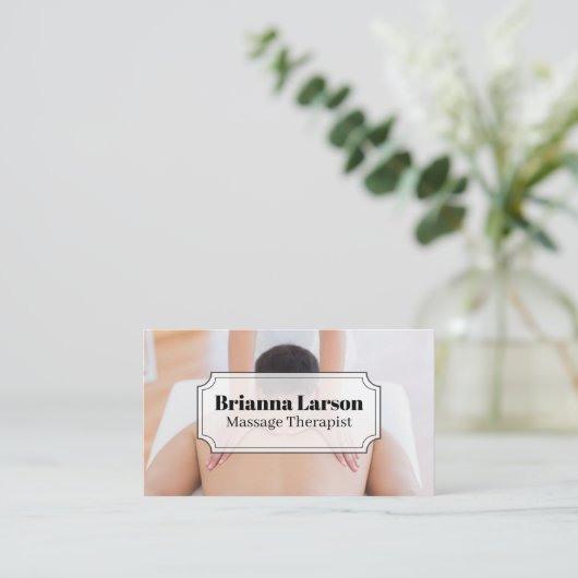 Back Massage sessie Visitekaartje (Staand voorkant)