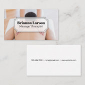 Back Massage sessie Visitekaartje (Voorkant / Achterkant)