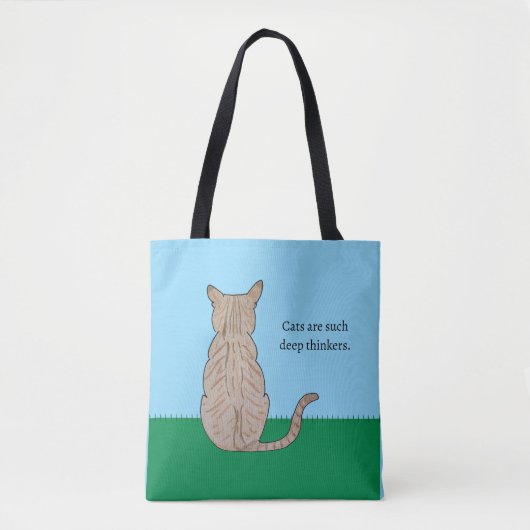 Back of Cat-Cats such deep thinkers Tote Bag (Voorkant)