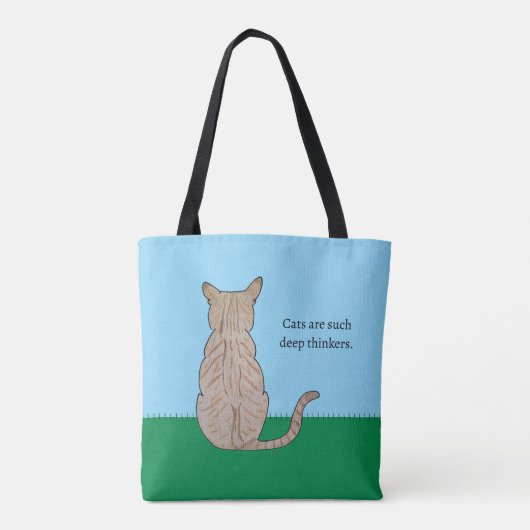 Back of Cat-Cats such deep thinkers Tote Bag (Achterkant)