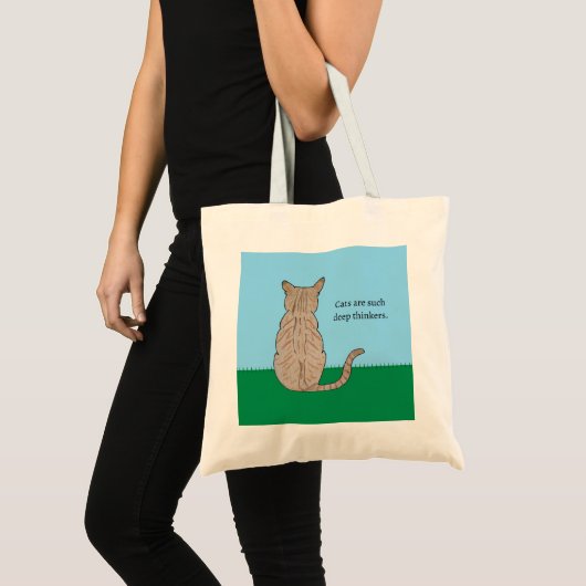 Back of Cat-Cats such deep thinkers Tote Bag (Voorkant (product))