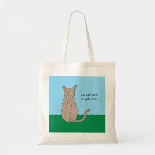 Back of Cat-Cats such deep thinkers Tote Bag (Voorkant)