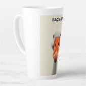 Back Off Goose – Grappige Confrontatie Dier Ontwer Latte Mok (Linkerhoek)