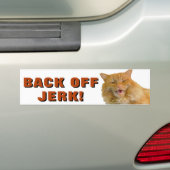 Back Off Jerk Cat Meme Bumpersticker (Op auto)
