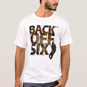 Back Off Six Feet Anti Sociale Afstand Lettering T-shirt