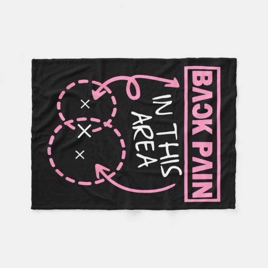 Back Pain In This Area Funny  Fleece Deken (Voorkant (Horizontaal))