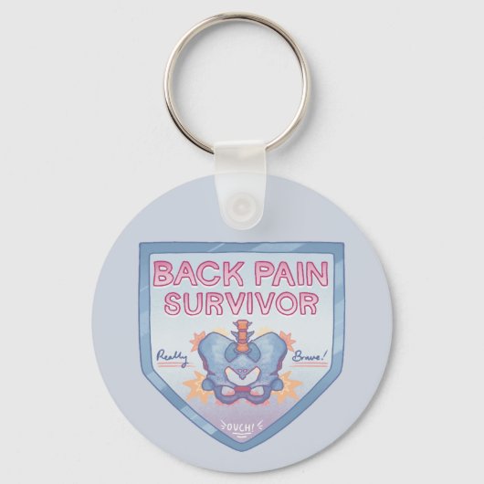 Back Pain Survivor Sleutelhanger (Voorkant)
