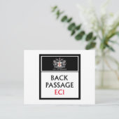 Back Passage, London Street Sign Briefkaart (Staand voorkant)