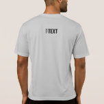 Back Print Design Sjabloon Moderne Sport Mannen T-shirt<br><div class="desc">Voeg hier Jouw tekst toe aan de Mannen Sjabloon van het moderne achterontwerp van de afdrukserver,  zoals sport-Tek Concurrent Actieve kleding Silver Grey T-Shirt.</div>