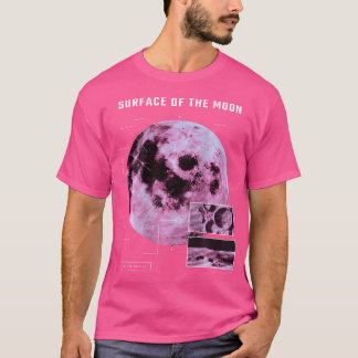 Back Print Universe Festival Op Vaporwave Maan T-shirt