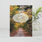 Back Road Custom Fall Huwelijksuitnodigingen Kaart (Staand voorkant)