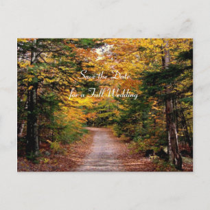 Back Road Herfst Save the Date Sjabloon Briefkaart